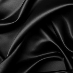 Boselli Segrino Black Stretch Satin 1m - (102cm wide)
