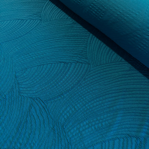 Arched Textured Stripe Lycra Swim / Sport Fabric - 1m