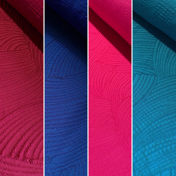 Arched Textured Stripe Lycra Swim / Sport Fabric - 1m