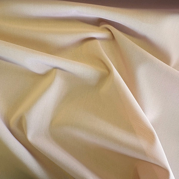 Skin & Black Heavy Weight Powernet Stretch Mesh Tulle  - 1m