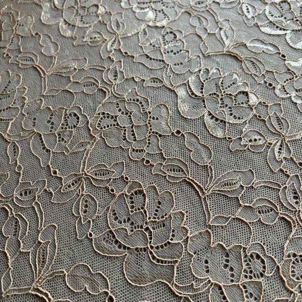 Allover Rigid Corded Lace (In Beige, Raspberry & Black) - 1m