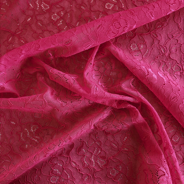 Allover Rigid Corded Lace (In Beige, Raspberry & Black) - 1m