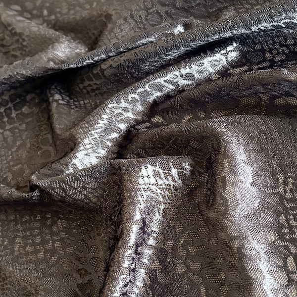 Leopard Allover Stretch Lace Mesh in Ice Blue, Gunmetal Grey and Blush (140cm wide) - 1m