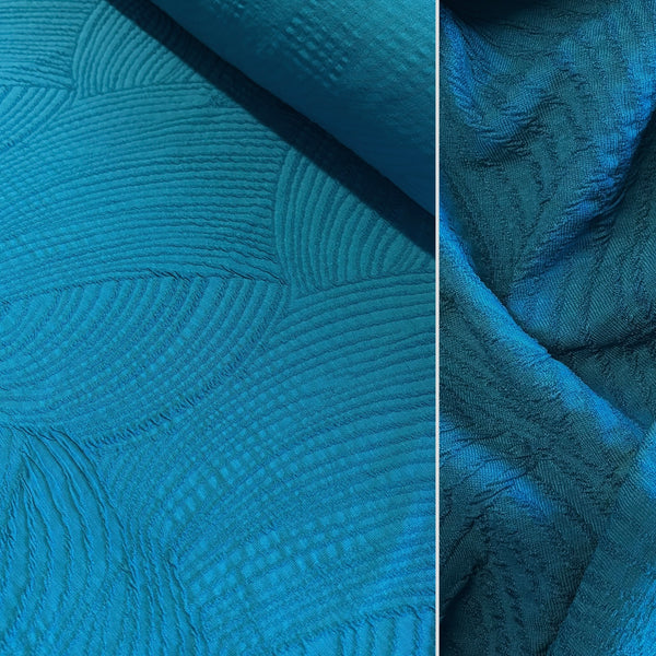Arched Textured Stripe Lycra Swim / Sport Fabric - 1m