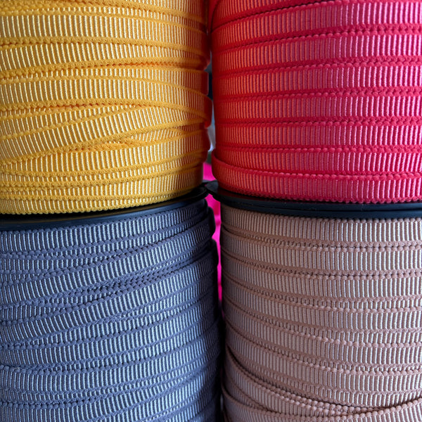 Ribbed Scallop Edge Soft Plush Back Elastic Strapping (All Colours) - 10m