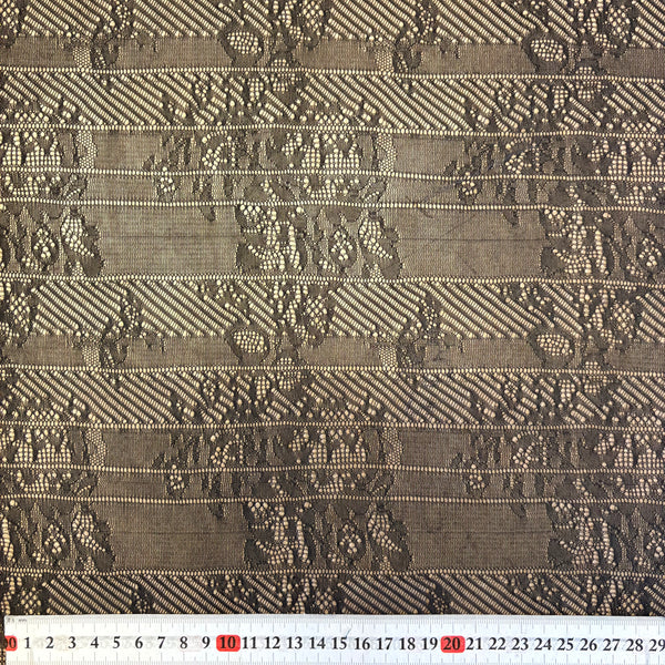 Black or Black & Bronze Allover Stretch Noyon Lace (120cm/150cm wide) - 1m