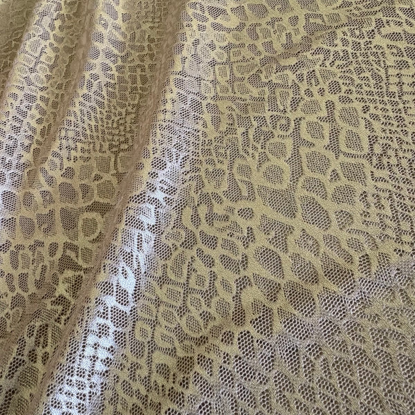 Leopard Allover Stretch Lace Mesh in Ice Blue, Gunmetal Grey and Blush (140cm wide) - 1m