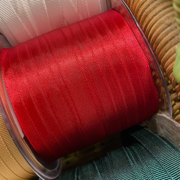 Assorted Colours Grosgrain & Satin Ribbon - (100m Roll)