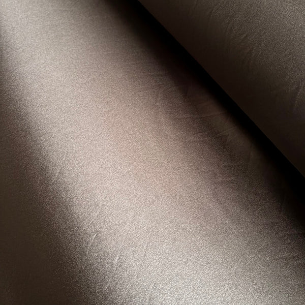 Soft Chocolate Brown Stretch Silk- 1m