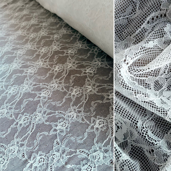 Beige / Champagne / Pale Skin & Ivory Floral Allover Lace (140cm wide) - 1m