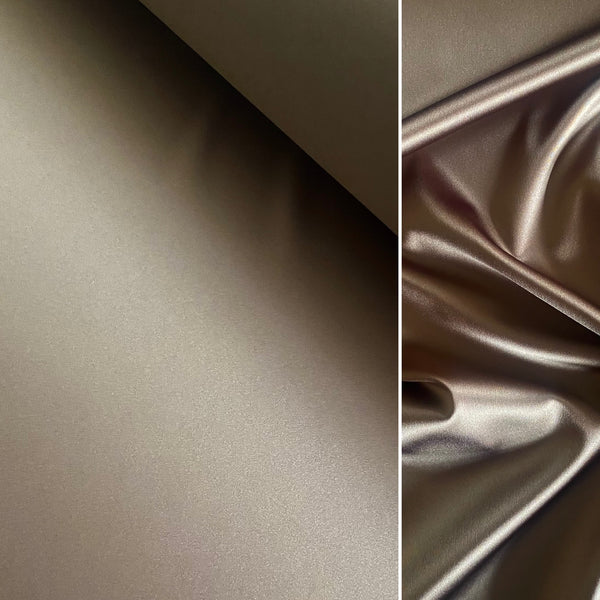 Boselli Segrino Praline Beige Brown Stretch Satin 1m - (98cm wide)