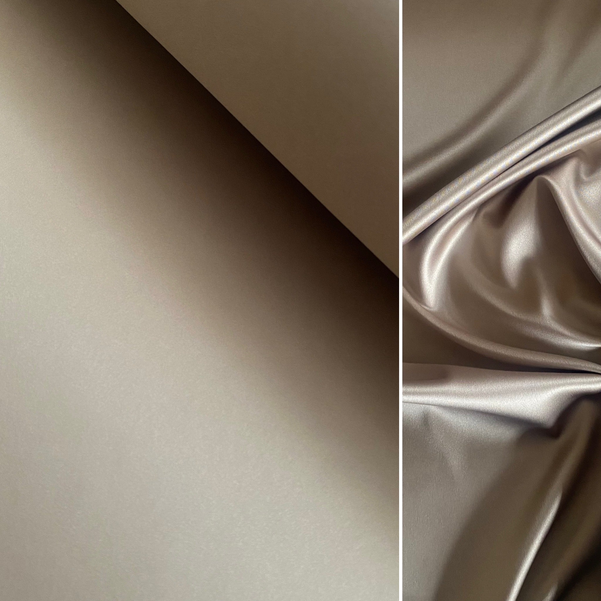 Boselli Segrino Camel Beige Brown Stretch Satin 1m - (98cm wid