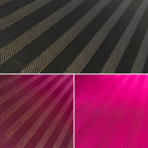 Black Fuchsia and Maroon Medium Weight Striped Powernet Stretch Mesh Tulle  - 1m