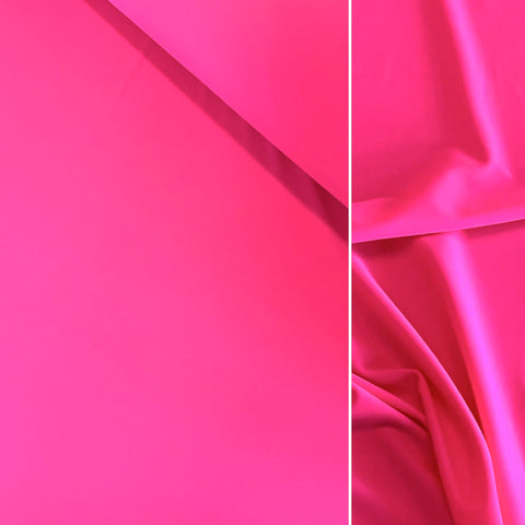 Carvico Malaga Stretch Rosa Shocking Pink Fluorescent Matt Lycra Fabric - 1m