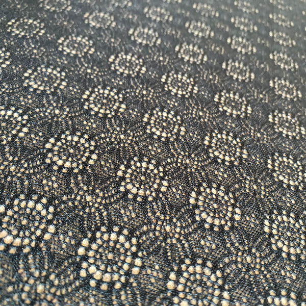 Black Wheel Pattern Stretch Mesh Lace Fabric (145cm wide) - 1m