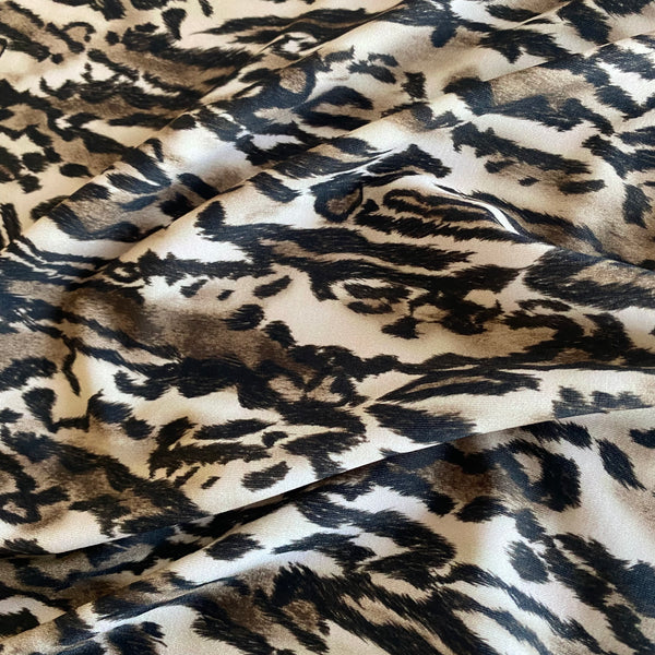 Tissu de bain en nylon et lycra à imprimé animal Ocelot / Léopard - 1 m