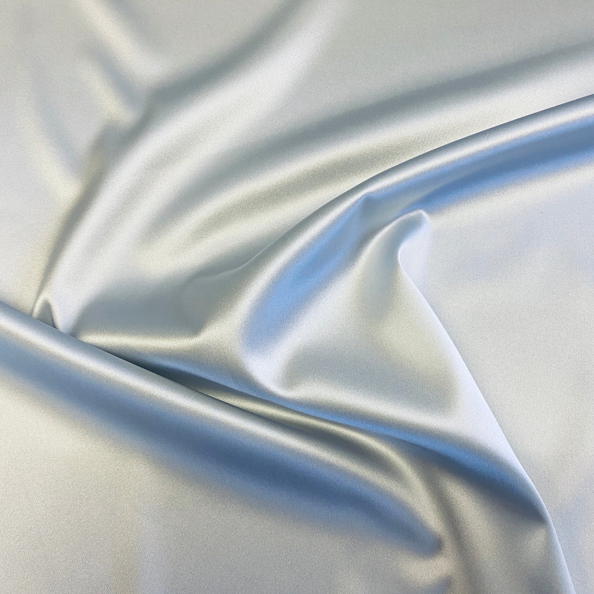 Boselli Segrino Silver Stretch Satin 1m - (98cm wide)