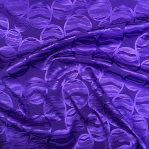 Boselli Satin Stretch Imprimé Violet 1m - (175cm de large)