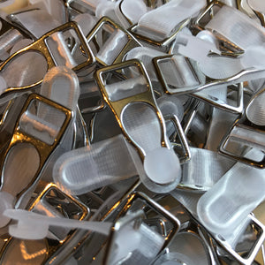 Silver Suspender Ends - All Sizes (50pcs)