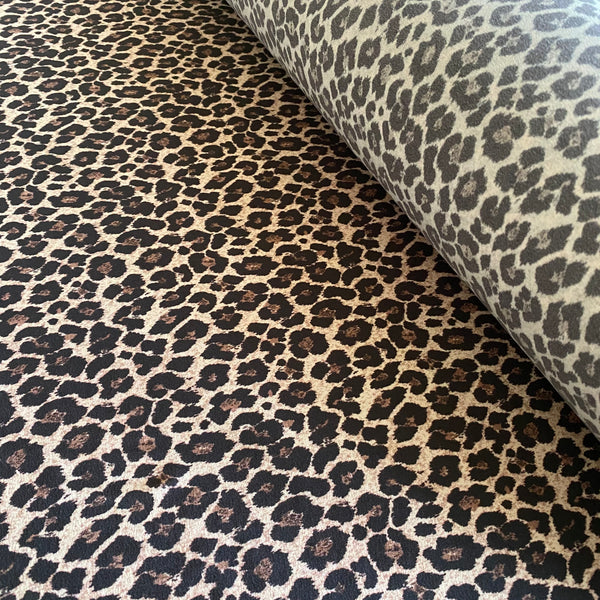 Boselli BiLight Super Soft Matt Leopard Skin 2Way Stretch Poly Georgette Chiffon 1m - (170cm wide)