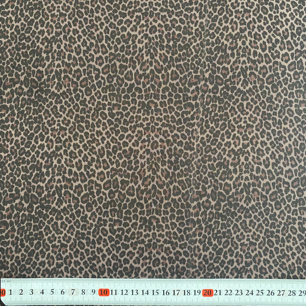 Filet de tulle en maille extensible doux et léger léopard (150 cm de large) - 1 m