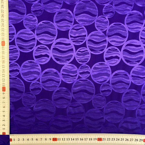 Boselli Satin Stretch Imprimé Violet 1m - (175cm de large)