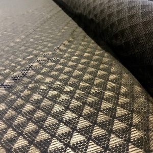 Black Triangle Pattern Stretch Mesh Lace Fabric 1m
